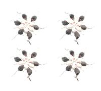 Ohewiiuk 48 Piezas Falso Juguetes para Mascotas los Ratones de de Pelo del Suenan Ruidosamente Suave Piel de Conejo Real Suena un Juguete de Chirriante