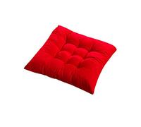 ohfruit Cojín de asiento de silla, cojines de asiento de silla con lazos, suave espesar cojín de silla corbata en el asiento comedor cocina oficina decoración 11 colores rojo