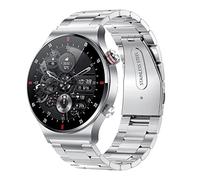 ohfruit HW20 - Reloj inteligente multifuncional, IP67, resistente al agua, reloj digital deportivo, 1.28 pulgadas, pantalla redonda, táctil completa, colorido, rastreador de fitness, color plateado