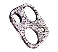ohfruit Para iPhone 14 13 Pro Plus Pro Max Mini protector de lente de cámara, Bling Glitter Sparkle Diamond Metal lente protectora decoración accesorios negro para iPhone 14/14 Plus
