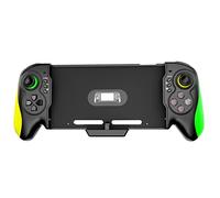 ohfruit Para Switch Games Handle Controlador de juegos para modo de mano Mango en línea con giroscopio de 6 ejes, vibración de doble motor, compatible con todos los juegos de interruptor, amarillo