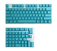 ohfruit Teclas PBT - Teclas de repuesto de bricolaje, 117 teclas PBT Color sólido teclas de retroiluminación de repuesto compatibles con cereza/Kailh/Gateron/Outemu interruptor teclado azul cielo