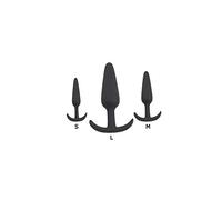Ohh Toys Plug Anal, Silicona, Negro - 3 Piezas