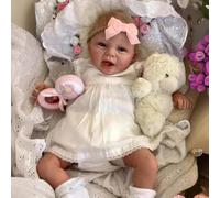 OHIJGN Realista Bebe Reborn 22 Pulgadas 55 Cm Bebe Reborn Silicona-Vinilo Silicona Suave MuñEcas Reborn NiñA NiñOs NiñAs Regalos De Juguete Bebes Reborn Adecuado para 3 AñOs +