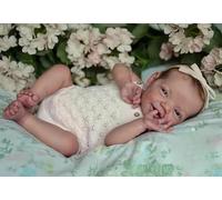 OHIJGN Reborn muñeca niña Reborn bebé 19 Pulgadas Hecho a Mano Lavable muñecas bebé Realista niña Cuerpo de Vinilo Suave, como un bebé Real