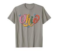 Ohio Butterfly Script Cute Girl State Pride, Women & Kids Camiseta