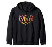 Ohio Butterfly Script Cute Girl State Pride, Women & Kids Sudadera con Capucha