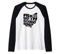 Ohio Euchre Pick It Up I'm Going Alone - Juego de Cartas Camiseta Manga Raglan