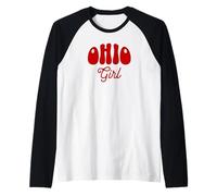 Ohio Girl, Cute Midwest Pride State Home Fun Camiseta Manga Raglan