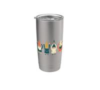 Ohio Gnomes Drawing Minimalist Graphic Illustration Vaso térmico de acero inoxidable de doble pared