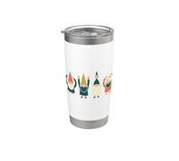 Ohio Gnomes Drawing Minimalist Graphic Illustration Vaso térmico de acero inoxidable de doble pared