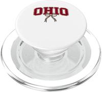 Ohio Leopard Bow Girl State Pride Trendy Design PopSockets PopGrip para MagSafe