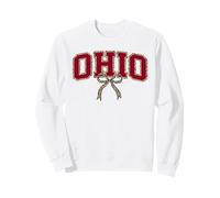 Ohio Leopard Bow Girl State Pride Trendy Design Sudadera