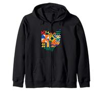 Ohio Modern Patchwork Quilt Sudadera con Capucha