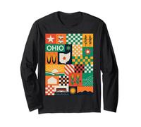 Ohio Patchwork Quilt Modern Midwest Pride Vintage Inspired Manga Larga