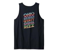 Ohio Skibidi Rizz Dad Funny Internet Meme Cita (ART BACK) Camiseta sin Mangas