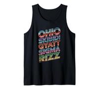 Ohio Skibidi Rizz Dad Funny Internet Meme Cita Tipografía Camiseta sin Mangas