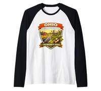 Ohio The Buckeye State Souvenir Memorabilia Visitante Orgulloso Camiseta Manga Raglan