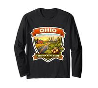 Ohio The Buckeye State Souvenir Memorabilia Visitante Orgulloso Manga Larga