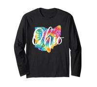 Ohio Tie Dye Vintage Inspired Classic Manga Larga