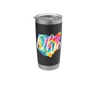 Ohio Tie Dye Vintage Inspired Classic Vaso térmico de acero inoxidable de doble pared