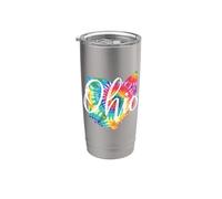 Ohio Tie Dye Vintage Inspired Classic Vaso térmico de acero inoxidable de doble pared
