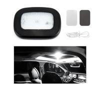 Ohleats Luces de techo para interior de coche, lámpara magnética recargable USB inalámbrica, cubierta de luz LED de lectura de mapa para techo interior, accesorios universales para automóvil (negro)