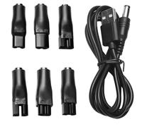 Ohling Cable de Alimentación USB de 5V, Cable de Carga para Afeitadora, 6 Unidades de Cargador, Adaptador de Fuente de Alimentación de Repuesto, Compatible con Maquinilla de Afeitar Re-mington Bra-un
