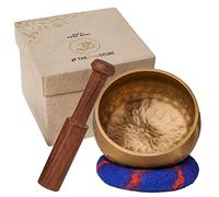 Ohm Store, Juego de cuencos tibetanos de baño con sonido de meditación y golpeador de madera con caja Lokta, instrumento nepalí martillado a mano para yoga, curación de chakras y alivio del estrés