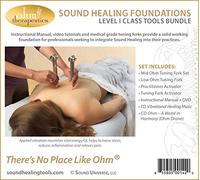 Ohm Therapeutics OHM tenedores de afinación con peso para profesionales de la carrocería y terapia de sonido, Foundations Boxed Set
