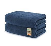 Ôhm Toallas de Lavabo 50x100 cm 100% Algodón 500 g/m² - Toallas de Mano para Baño - Alta Absorción y Suavidad, Azul Oscuro- Oeko-Tex - Pack 2 Unidades