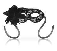 OHMAMA Antifaz Con Encajes Y Flor Negro - Diseño Elegante Para Un Toque De Misterio