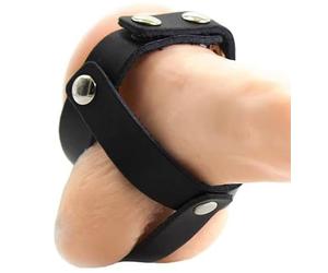 OHMAMA FETISH FUNDA CUERO DE CASTIDAD PARA TESTICULOS