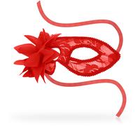 OHMAMA Máscara Antifaz Con Encajes Y Flor Roja - Diseño Elegante Para Aumentar La Sensualidad