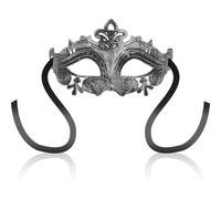 OHMAMA Máscara Antifaz Estilo Veneciano Plata - Diseño Elegante Para Añadir Misterio A Tus Juegos