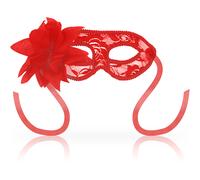 OHMAMA Masks Máscara veneciana de encaje con flor lateral - Roja
