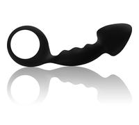 Ohmama Plug Anal Acanalado Con Anilla 12.2 Cm