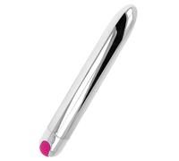 OHMAMA VIBRATORS VIBRADOR SILVER RECARGABLE 10 MODOS 18.5 CM