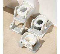 OHMG 3 IN I - Reductor de inodoro infantil, adaptador de inodoro infantil con marcha, elevador de inodoro para niño con cojín, antideslizante, adaptador de inodoro para niño