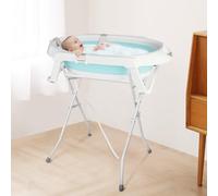OHMG Bañera para bebés con estructura de 82 cm, bañera plegable para bebé, bañera para bebés con soporte, segura para su bebé, bañera para recién nacidos, bañera para bebés de gran volumen