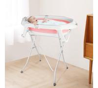 OHMG Bañera para bebés con estructura de 82 cm, bañera plegable para bebé, bañera para bebés con soporte, segura para su bebé, bañera para recién nacidos, bañera para bebés de gran volumen