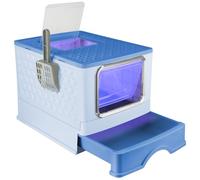 OHMG Litiere Chat Autolimpiante,Bandeja de arena autolimpiante,Eliminación de olores,Bandeja automática para gatos Controlador de arena extraíble,Cama de arena antiolor