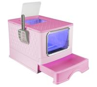 OHMG Litiere Chat Autolimpiante,Bandeja de arena autolimpiante,Eliminación de olores,Bandeja automática para gatos Controlador de arena extraíble,Cama de arena antiolor
