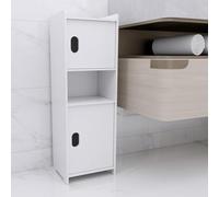 OHMG - Mueble de columna, cuarto de baño, con estantes abiertos y puertas, armario pequeño, cuarto de baño, mueble de almacenamiento, para salón, inodoro, cocina, entrada (24 x 20 x 72 cm)