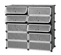 OHMG - Mueble para zapatos, 5 niveles, mueble para zapatos, para 20 pares de zapatos, almacenamiento de zapatos, estante para zapatos, entrada para entradas, salones, dormitorios y pasillos, armario