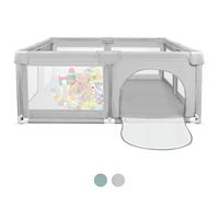 OHMG Parque Infantil para Bebés, con 50 Pelotas de Juego, para Interiores y Exteriores, Malla Transpirable, para Apartamentos y Salas de Estar Pequeñas, Ideal para Padres de Niños Pequeños