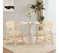OHMG Silla Alta escalable de Madera Natural Sit Up 3 Altura Ajustable, 6 meses-10 años hasta 90 kg, Silla de bebé Resistente de Seguridad, Madera Natural, niños y Adultos