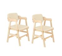 OHMG Silla Alta escalable de Madera Natural Sit Up 3 Altura Ajustable, 6 meses-10 años hasta 90 kg, Silla de bebé Resistente de Seguridad, Madera Natural, niños y Adultos