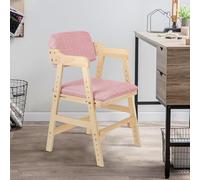 OHMG Silla Alta escalable de Madera Natural Sit Up 3 Altura Ajustable, 6 meses-10 años hasta 90 kg, Silla de bebé Resistente de Seguridad, Madera Natural, niños y Adultos