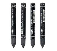 OhMill 4 lápices de dibujo lápices de bocetos lápices de carboncillo lápiz de carbón boceto profesional lápiz grafito grueso para niños adultos artistas principiantes